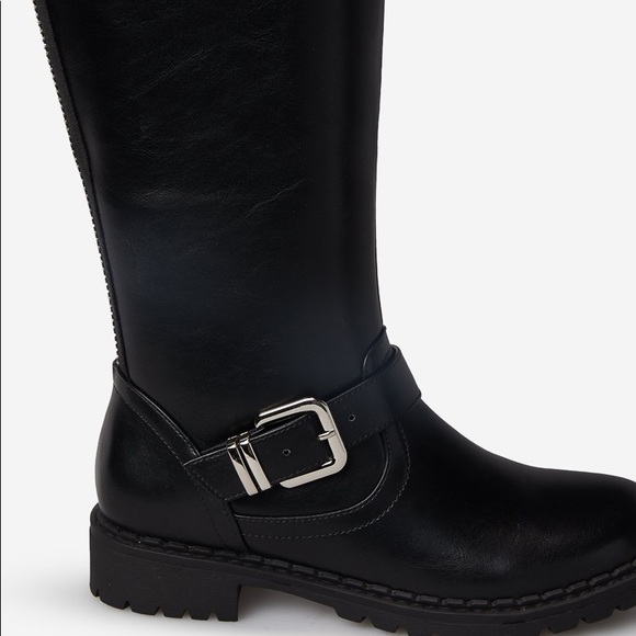 ✨HOST PICK 🥳 NIB Shoedazzle Georginna Buckled Flat Boot - Picture 3 of 13